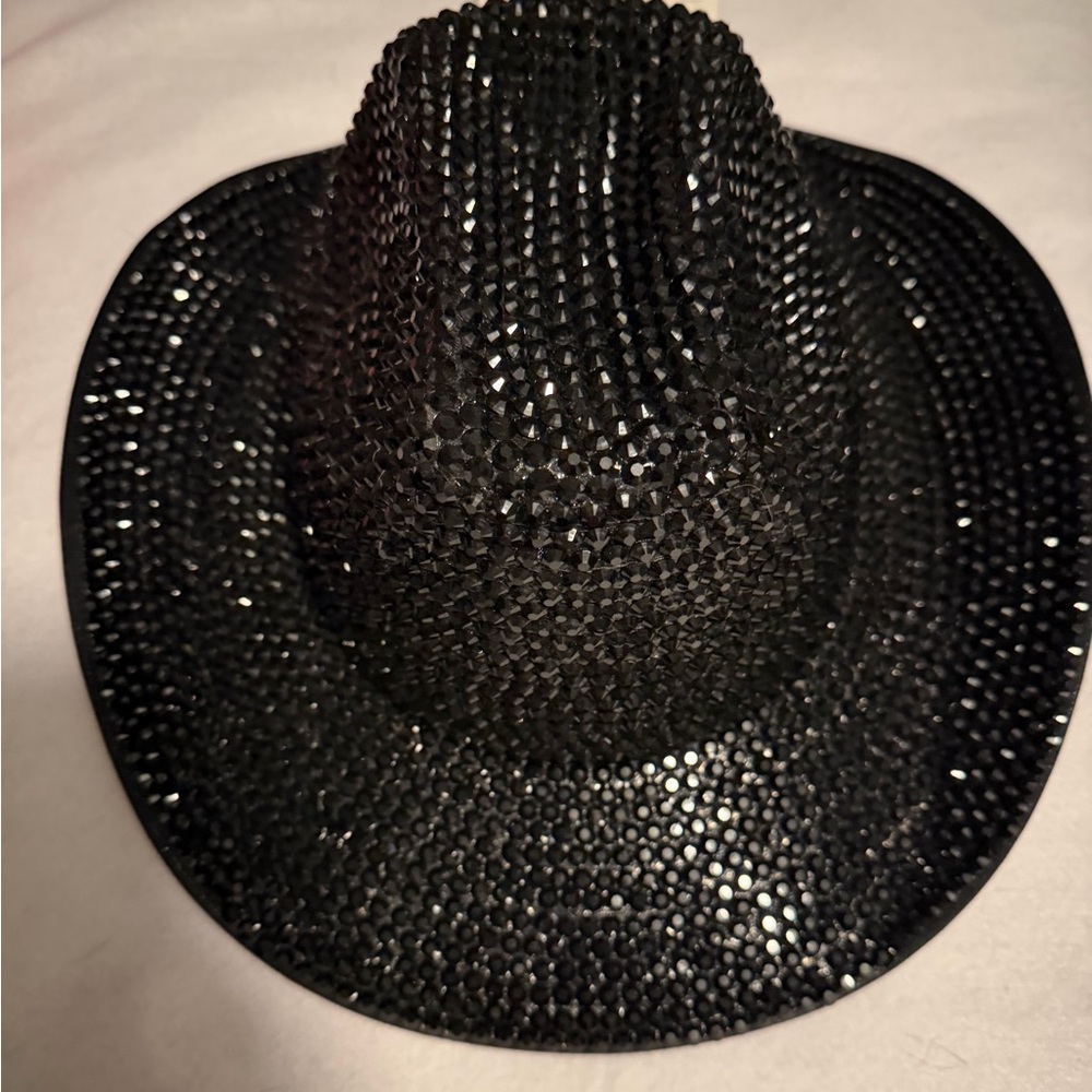 Black studded cowgirl hat